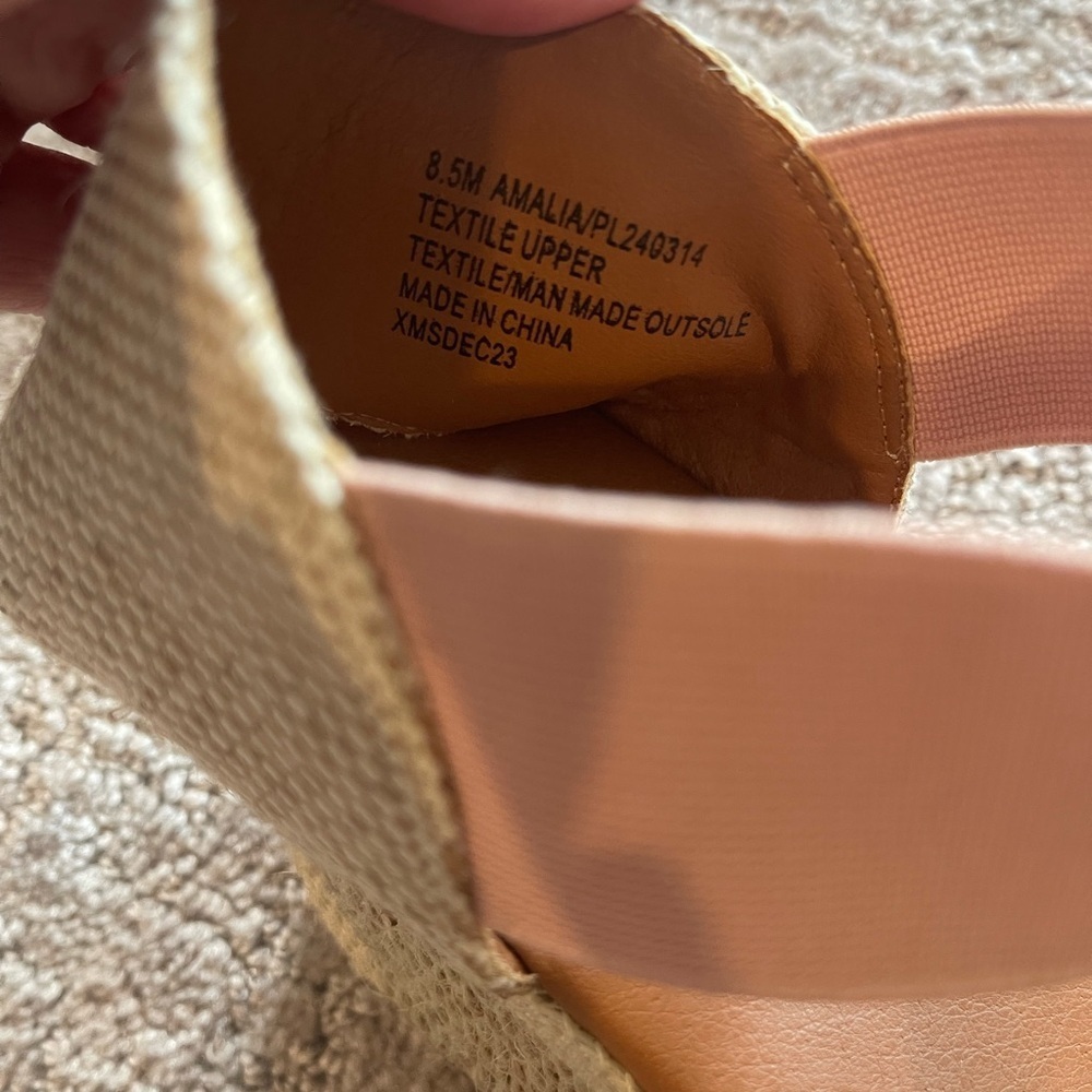 Tommy Bahama Amalia Elastic Ankle Strap Espadrille Wedge Sandal, Pink, Size 8.5M - Picture 6 of 10